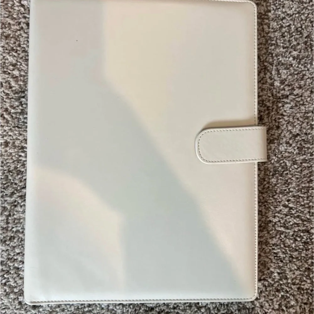 White Folio Case with Magnetic Closure